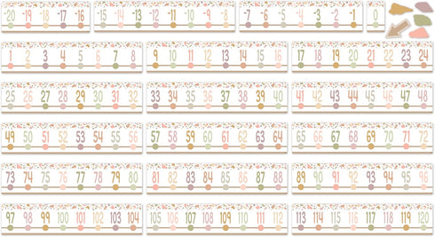 Teacher Created Resources Terrazzo Tones Number Line (-20 to +120) Bulletin Board (TCR7204) by Teacher Created Resources