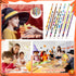 Yexiya 120 Pieces Halloween Pencil Bulk - Cute Wooden Pencils with Eraser and Assorted Patterns for Kids