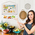 Miratino Cork Board Bulletin Board 16"x11" White Linen with Frame Pin Board Vision Board for Home Kitchen School Office