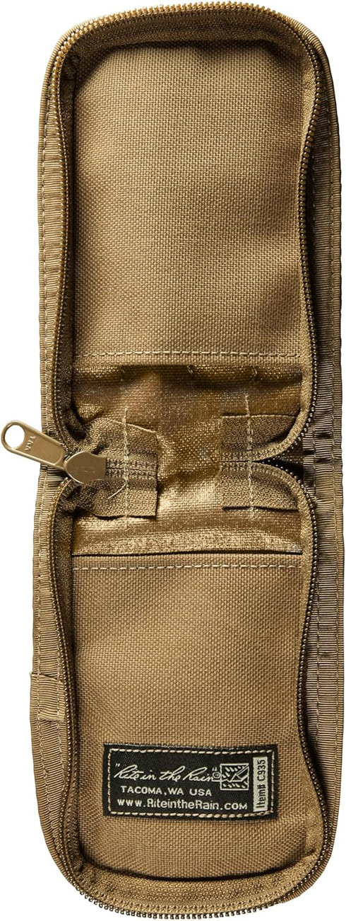 Rite In The Rain Weatherproof CORDURA Fabric Notebook Cover, 3" x 5", Tan Cover (No. C935)