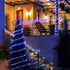19 300 105ft Dimmable (300LED-Blue) New Upgraded Solar Rope Lights Outdoor Waterproof Modes LED Solar String Lights