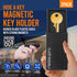 Magnetic Key Holder for Car, 3 Pack Rugged Black Plastic Cases with Strong Magnets for Car Key Hiding and More