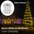 40ft 80 Mocalido Globe String Lights Battery Operated Outdoor, LEDs Hanging Lights with Remote, Warm White & Multicolor
