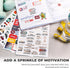 Clever Fox Planner Fitness Sticker Set, 16 Sheets of 841+ Unique Stickers for Monthly, Weekly & Daily Planning