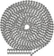 10 Foot Length Ball Chain - Number 10 Size, Nickel Plated Steel with 10 Matching 'B' Couplings
