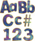 Carson Dellosa 219-Piece 4 Inch Galaxy Marble Cutout Letters for Bulletin Boards, Space Themed Classroom Letters