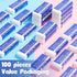 Lewtemi 100 Packs White Erasers Bulk, Large Block Eraser for Kids School Drawing Art, 2 x 0.8 x 0.4 Inch