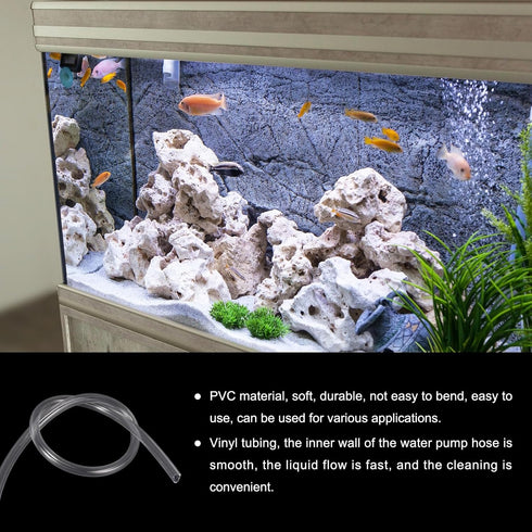 1/4" x 3/8" Clear Plastic PVC Tubing 5ft Flexible Vinyl Tube for Garden Irrigation, Water Hose, Fish Tank