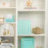 Blu Monaco Cute 3 Ring Binders for School, College, Work, Set of 2 Aqua Pastel Binders with Gold Foil Design
