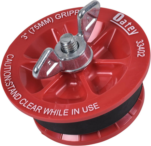 Oatey 33402 Mechanical Test Plug, 3 Inch, Plastic, 5 Psi Back, Red