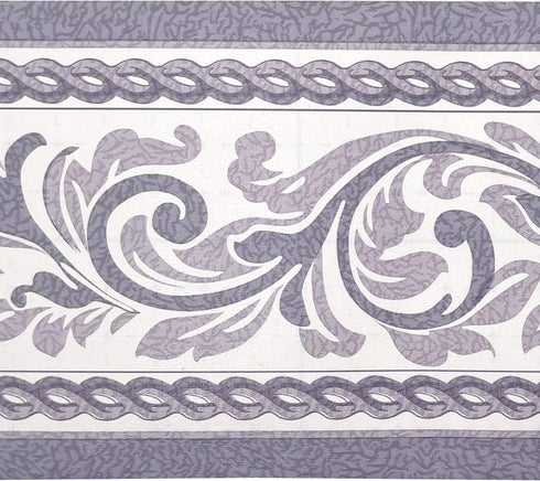 Yifely Moistureproof PVC Wallpaper Border, Peel & Stick Scroll Wall Borders Sticker for Home Decor