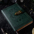 A5 240 (8.5 5.9inch) ZXHQ Lock Journal with Pen, Pages Diary with Lock, Brown Edge, Refillable, Leather Hardcover Dark