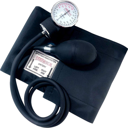 Santamedical Adult Deluxe Aneroid Sphygmomanometer - Professional Blood Pressure Monitor with Carrying Case, Adult