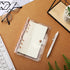 Tenare 2 Pcs Clear A6 Binder Glitter Budget Binder PVC 6 Ring Cover Rose Gold Soft Notebook Transparent Shell