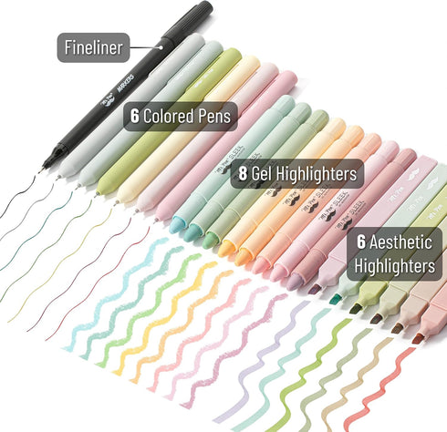 Mr. Pen- Bible Journaling Kit, Bible Highlighters and Pens No Bleed, Bible Highlighter, Transparent Sticky Notes, Bible Tabs, Magnetic Bookmarks, Aesthetic Highlighters, Clear Sticky Notes