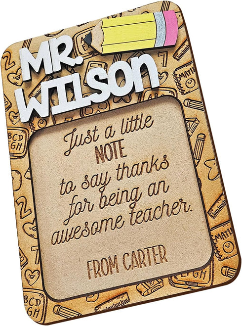 Personalized Name Sticky Note Holder | Teacher Appreciation Week Personalized Gifts for