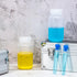 Tatuo 24 Pcs Sample Bottle Wide Mouth Reagent Bottle 8.4oz with Lids, Translucent Plastic Bottles for Laboratories