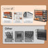 SUPEASY 5-Tier Wall File Organizer, Desk Organizer with 4 Pen Holders, Black