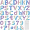 Gueevin 216 Pcs Holographic Bulletin Board Letters for Classroom, Numbers, Alphabet, Punctuation Cutouts with Adhesive