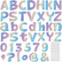 Gueevin 216 Pcs Holographic Bulletin Board Letters for Classroom, Numbers, Alphabet, Punctuation Cutouts with Adhesive