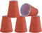 Aspen Creative 51043-5,Hardback Empire Transitional Clip-On Chandelier Shade/Brick Red Burlap Textured Fabric.2.5"Top x 4"Bottom