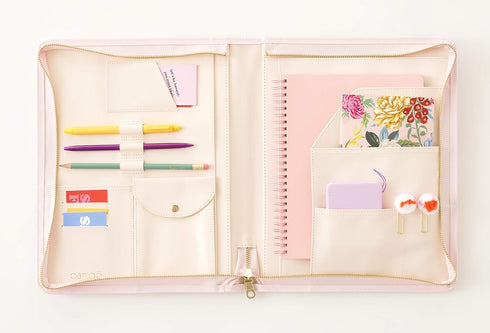 ban.do Mini Spiral Notebook, 9" x 7", 160 Lined Pages with Pockets, I Am Very Busy