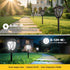 6500K IP65 6-Pack Ensenior Solar Lights Outdoor, LED Solar Garden Lights for Pathway Yard Patio Walkway Planter Walkway