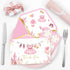 50Pcs BeYumi Princess Baby Shower Thank You Cards with Envelopes Sticker Pink Dress Blank Note Card Greeting Card Bulk