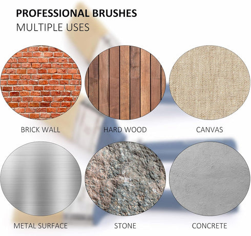 Multi Angle Adjustable Masonry Paint Brush - Stain Brushes for Fence & Wall Painting (3 Pack)