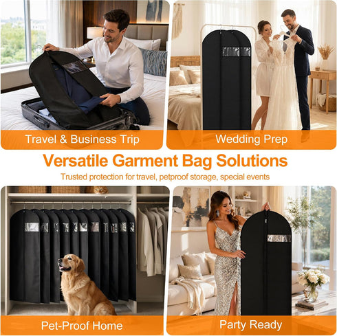 COZY 3 EZ Garment Bags + Tier Rolling Cart