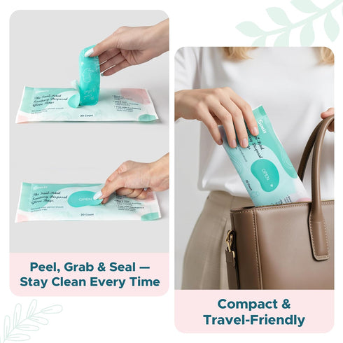 5 Pack, 100 Count Sunlit No-Touch Feminine Hygiene Disposal Bags, Hygienic Odor-Reducing and Discreet Solution