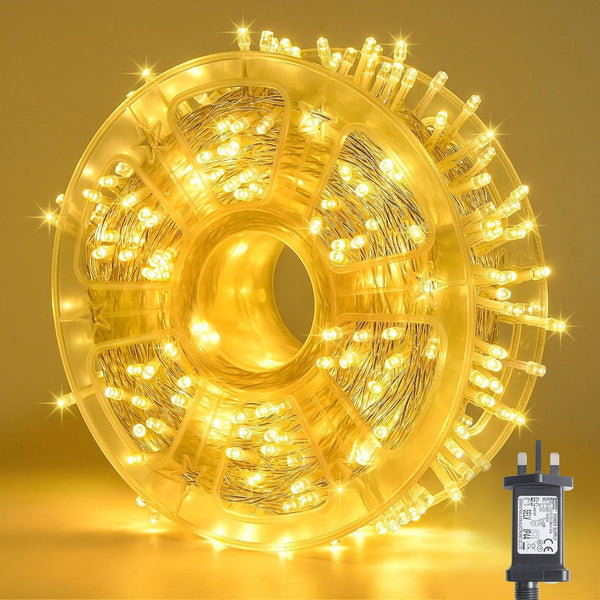 JMEXSUSS 400 LED Christmas Lights Indoor Outdoor, 132 ft Warm White String