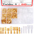 Twidec 640Pcs Quick Splice Male and Female Wire Spade Connector Crimp Terminal & Bullet Connectors Terminals Crimp