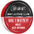 Outdoor Reflective Tape Red White 1 in X 75 FT Waterproof Self Adhesive DOT-C2 Trailer Safety Caution Tape