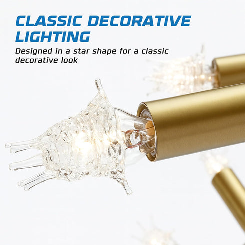 Bulb (6-Pack) 7W Bulb E12 45 120V C7A OHLECTRIC STAR Decorative Incandescent Clear Flame/Star Design Novelty Decor