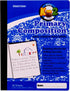 Mintra Office Composition Notebooks, Primary Ruled, 4 Pack, Blue Cover, 80 Sheets, 7.5in x 9.75in, For School, Home,