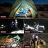Rechargeable Headlamp, 10000 High Lumen LED Light, Waterproof Camping Gear with Red Light, 4 Modes USB Recharge