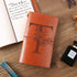 Initial Leather Travel Journal Monogrammed Notebook, Personalized Refillable Diary Writing Notepad for Women Graduation
