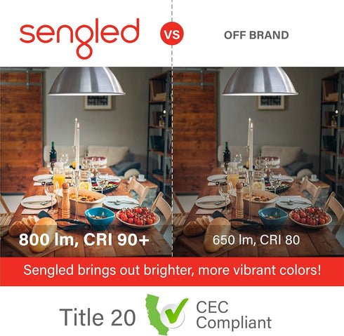Sengled Bulb, S1 Bulbs, Bulbs E26 60W 800LM, 4-Pack Alexa Light Auto Pairing with Alexa Devices, Warm Light Smart Light