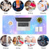 QIYI Multifunctional Office Desk Pad, Water-Resistant PU Leather Mouse Pad, Large Desk Organizer Mat, Mermaid Scales