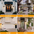 Kalium Porch Wall Lights Outdoor, Waterproof Lanterns with Frame and Clear Glass Shade, Exterior Front Porch Light