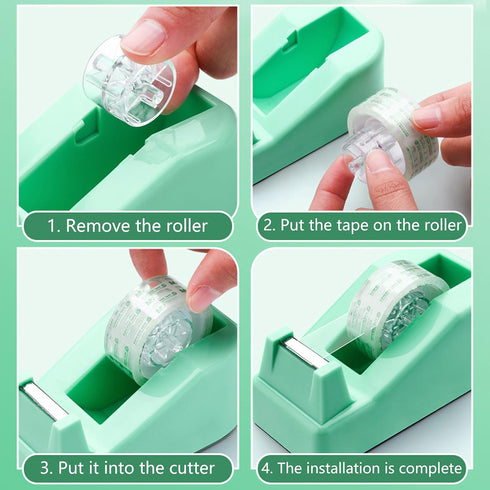 Green Office Supplies, Purple Desk Accessories, Stapler, Tape Holder, Binder Clips, Paper Clips, 1000pcs Staples
