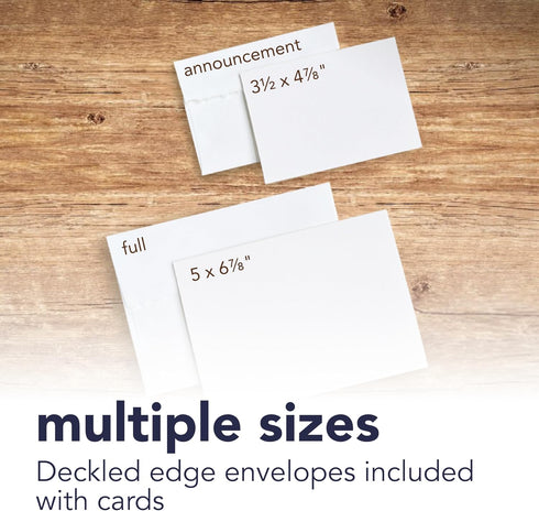 5x6.875 inches, 100 Pack, Strathmore Creative Cards, Ivory with Deckle Edge, Envelopes Included - Blank Greeting Cards
