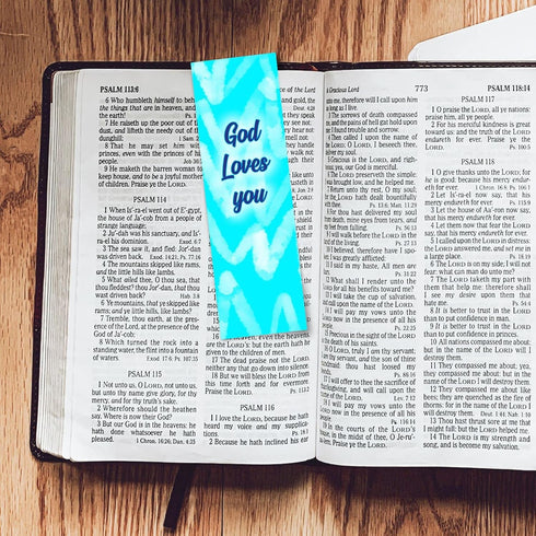 God Loves You, Psalm 86:5, Bulk Pack of 25 Christian Bookmarks for Kids, Sunday School Prizes
