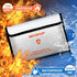 4200F 9.8 6.5" Set Fireproof Money Bag - Heat Insulated, x Small Fireproof Document Bags with Waterproof Zipper, Fire