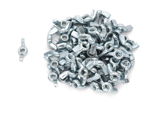 binifiMux Wing Nuts - 3/16" - 24 Fasteners Parts Butterfly Nut, Pack of 30