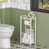 X-cosrack Freestanding Toilet Paper Holder with Storage Shelf - All-in-One Toilet Roll Dispenser and Organizer