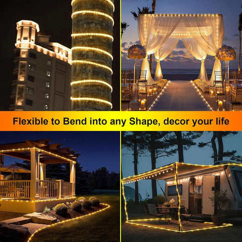 SFNDOU 2 Pack 66ft 200LED 8 Battery Powered String Lights Waterproof with Remote Total Timer Modes Battery Operated