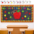 Back to School Bulletin Board Decorations Set, Apple Puzzle Pieces Cutouts for Classroom First Day Supplies