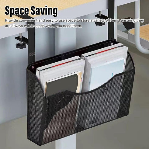Fydun Hanging Desk Side Storage, Organizer Adjustable Carbon Steel and Supplies Organisers Robust Material PP